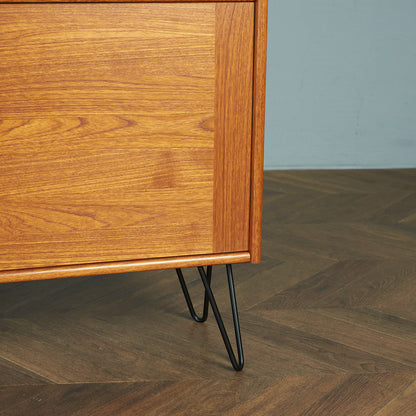 DOMINO mobler Vintage Bookshelf / Custom Iron Hairpin Legs #79412