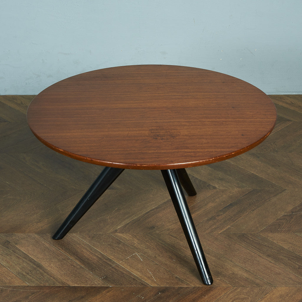 G-PLAN Tola&amp;black round coffee table #80398