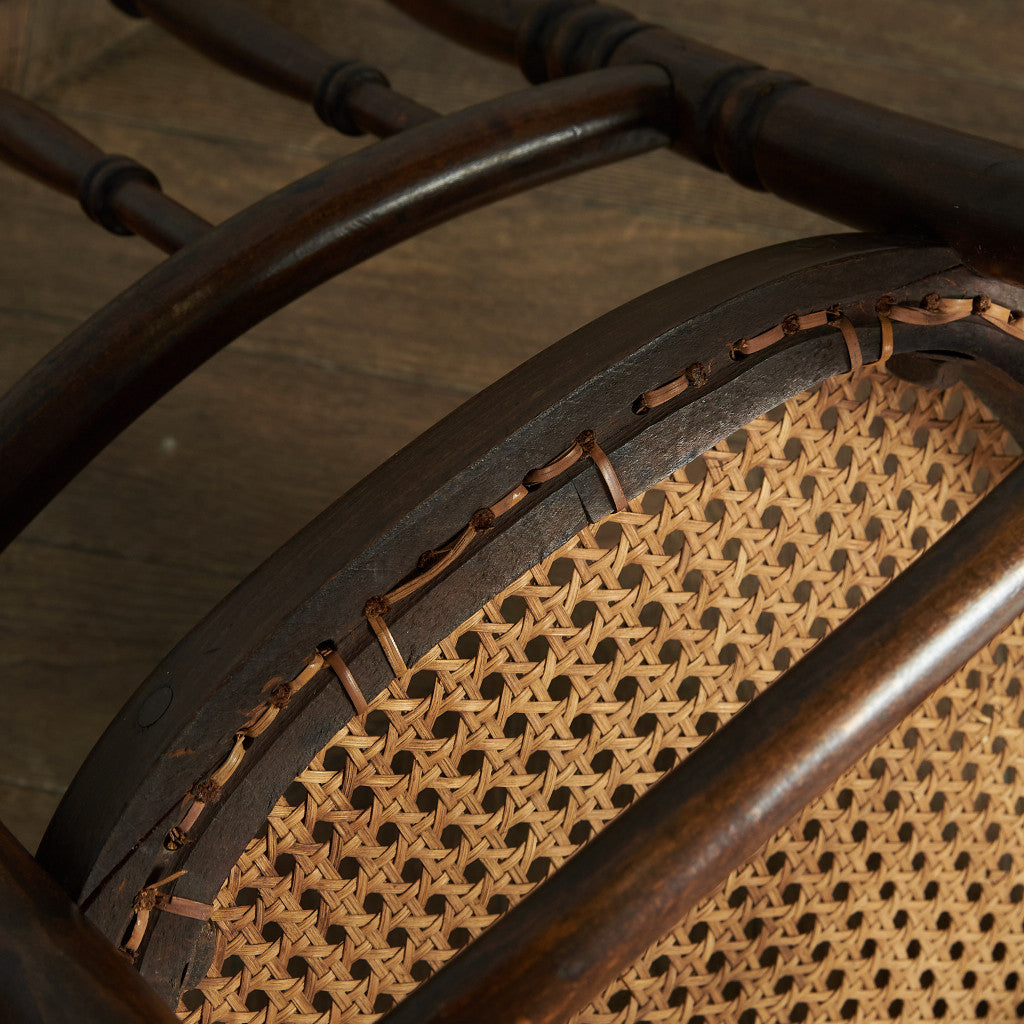 Antique British rattan side chair #81788