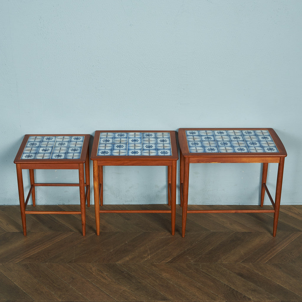 Nordic Vintage Tile Top Nesting Table #72166