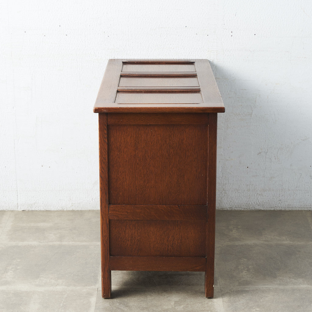 [67252] British classic oak blanket box