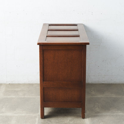 [67252] British classic oak blanket box