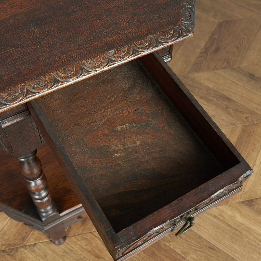 British classic oak side table #80476