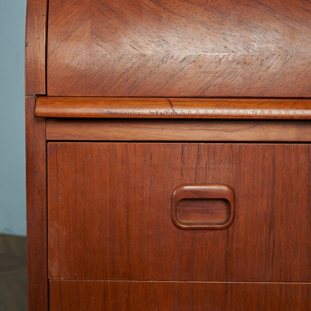 Markaryds Mobelindustri Vintage Roll Top Writing Bureau #80380