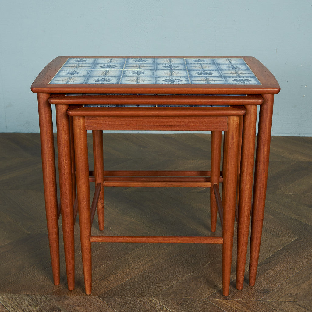 Nordic Vintage Tile Top Nesting Table #72166