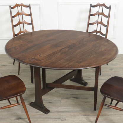 ERCOL オーバル型 ゲートレッグバタフライテーブル