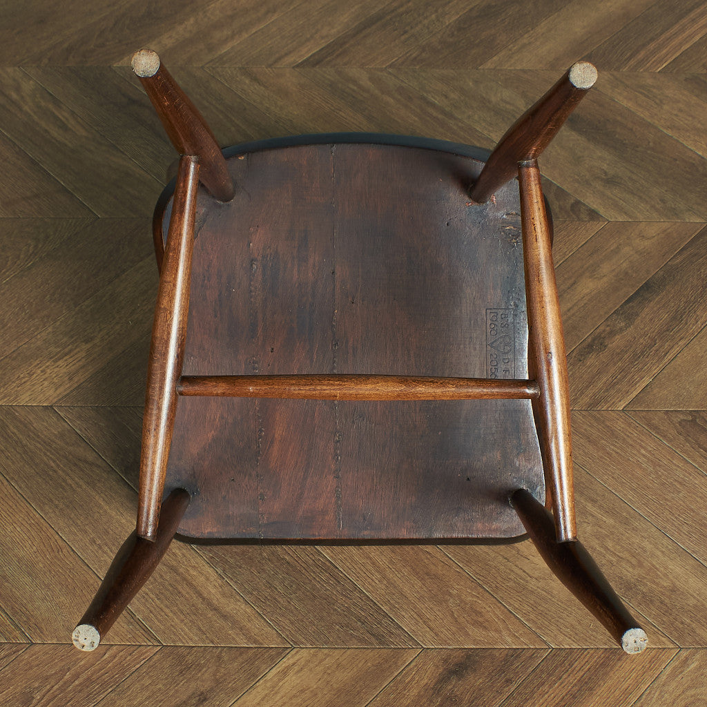 [66028][ERCOL] Vintage hoop back chair / 5 spokes, violin seat, straight legs