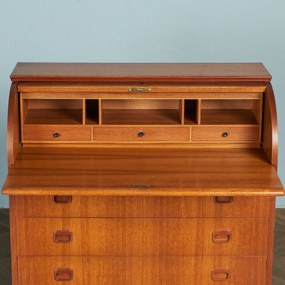 Markaryds Mobelindustri Vintage Roll Top Writing Bureau #79401