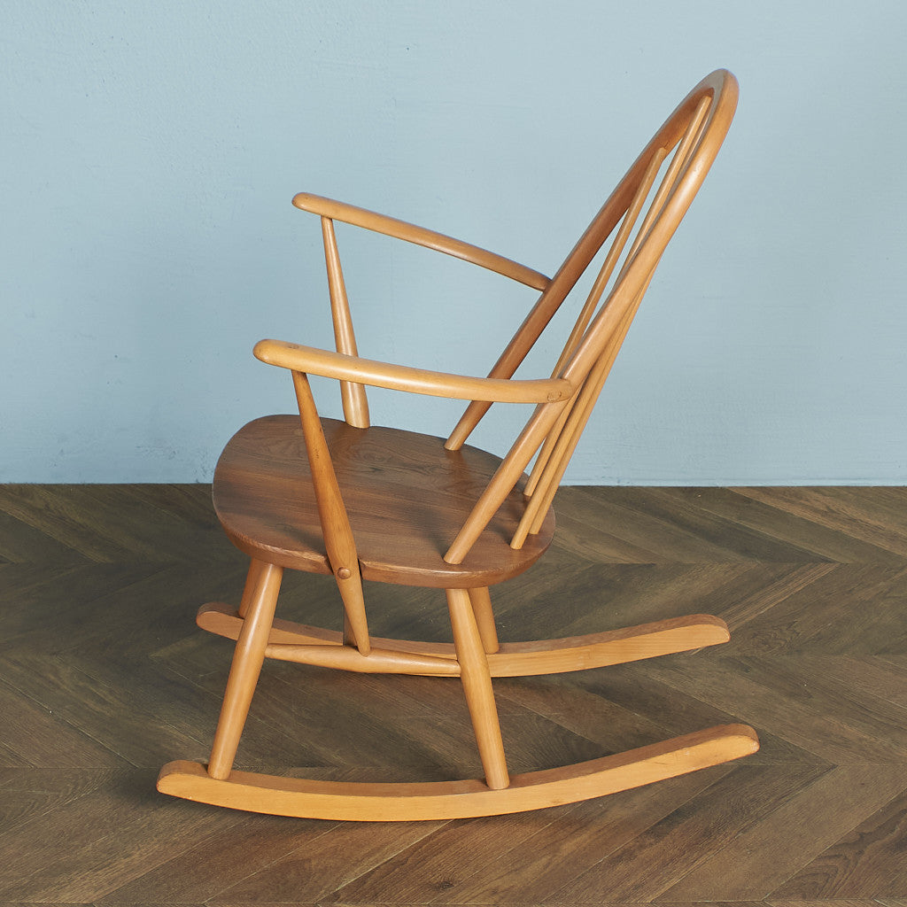 [67476][アーコール ERCOL]ヴィンテージ クエーカーロッキングチェア / ブルーラベル