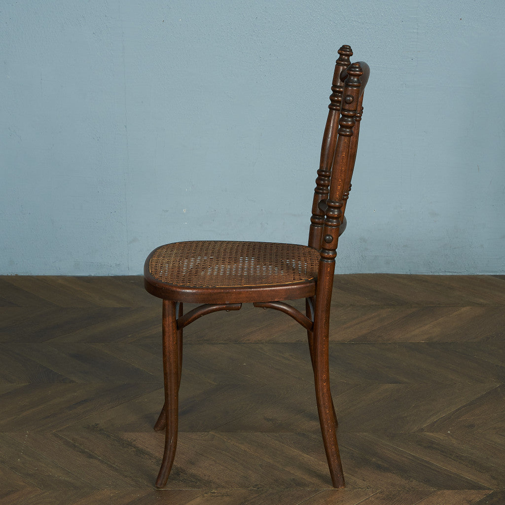 Antique British rattan side chair #81788