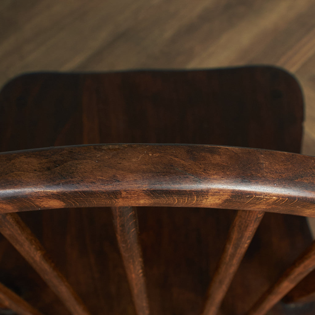 [66028][ERCOL] Vintage hoop back chair / 5 spokes, violin seat, straight legs