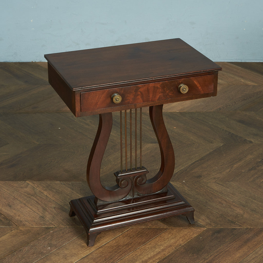British Classic Harp Motif Side Table #81678