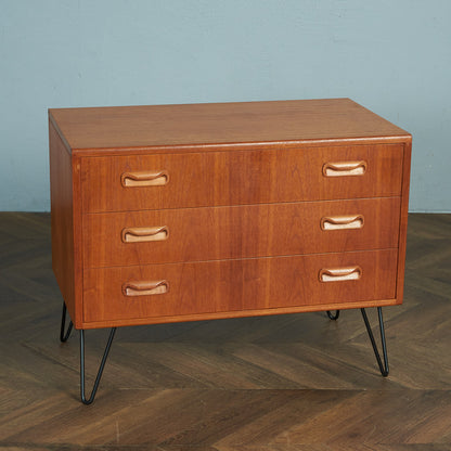 G-PLAN Fresco 3-tier chest/custom iron hairpin legs #80358