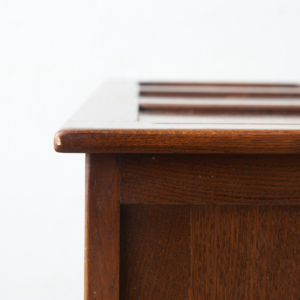 [67252] British classic oak blanket box