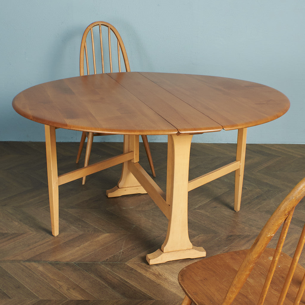 ERCOL Oval Gate Leg Butterfly Table / Repainted Top #75941