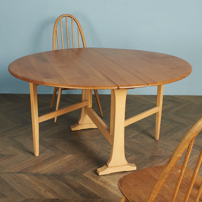 ERCOL Oval Gate Leg Butterfly Table / Repainted Top #75941