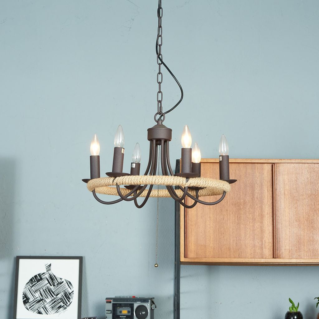 CIRCLE ROPE CHANDELIER