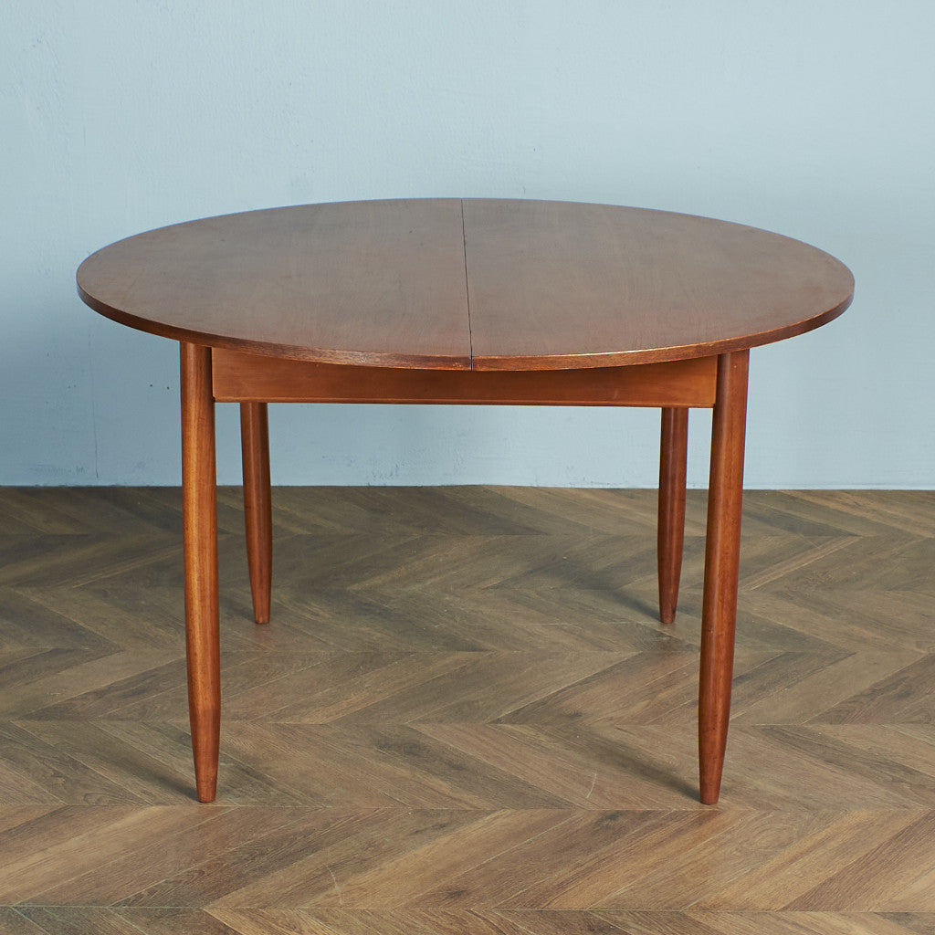 British vintage extension round dining table #74545