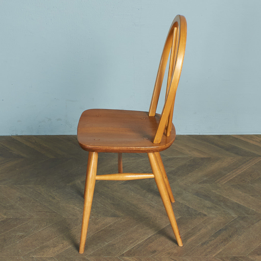 ERCOL Vintage 4-Spoke Hoop Back Chair / Round Gold Label #78669