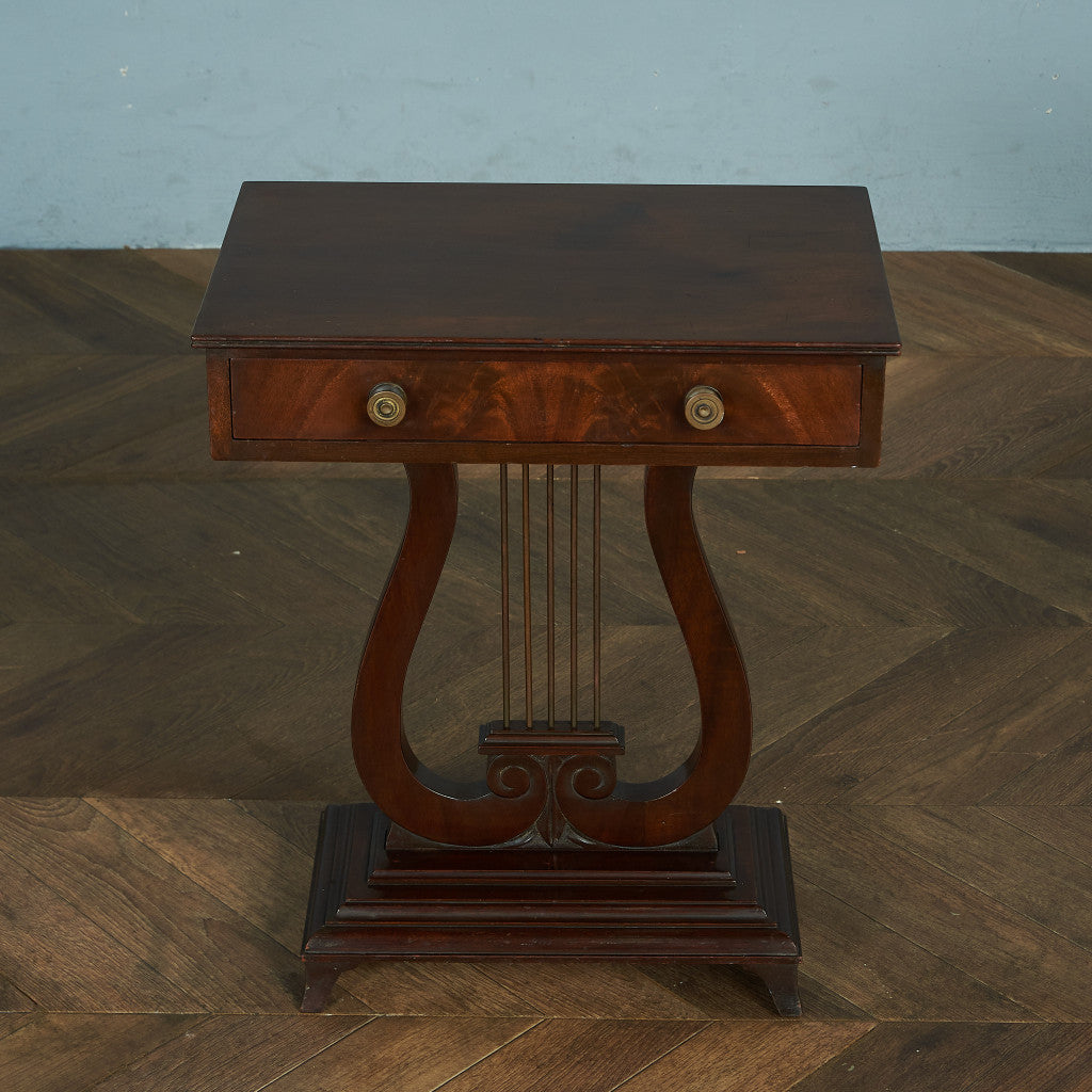 British Classic Harp Motif Side Table #81678