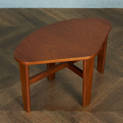 British vintage smoked glass top nesting coffee table #81668