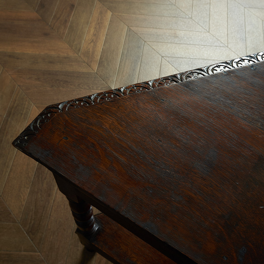 British classic oak side table #80476