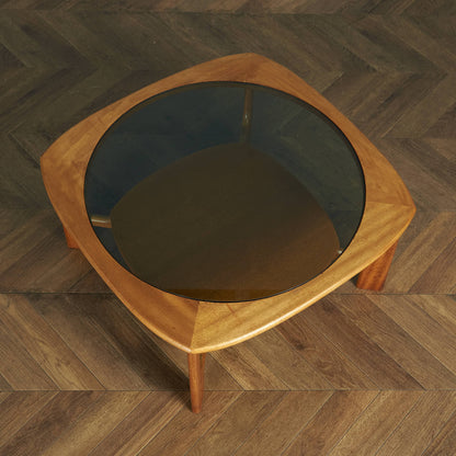 British vintage glass top coffee table/center table #83885