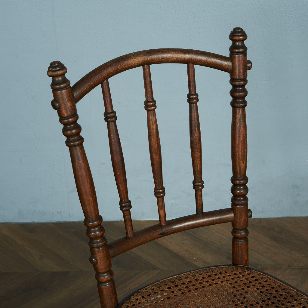 Antique British rattan side chair #81788