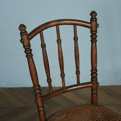Antique British rattan side chair #81788