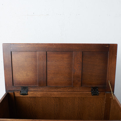 [67252] British classic oak blanket box