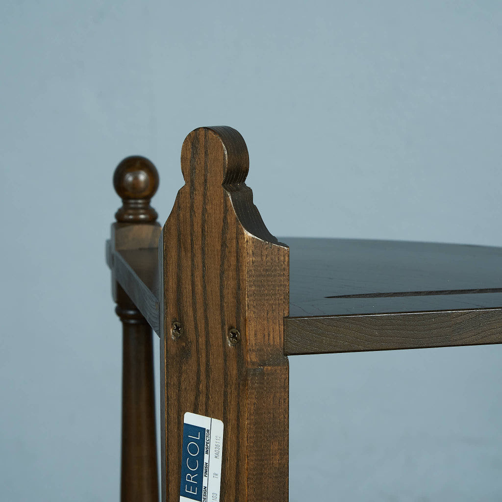 ERCOL Old Colonial Corner Shelf (1103) / Gold Metal Label #83709