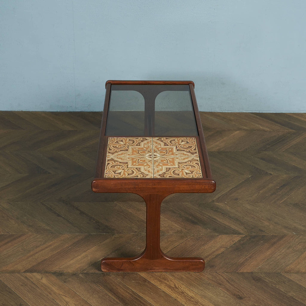 G-PLAN Vintage Tile &amp; Glass Top Coffee Table / Center Table #83684
