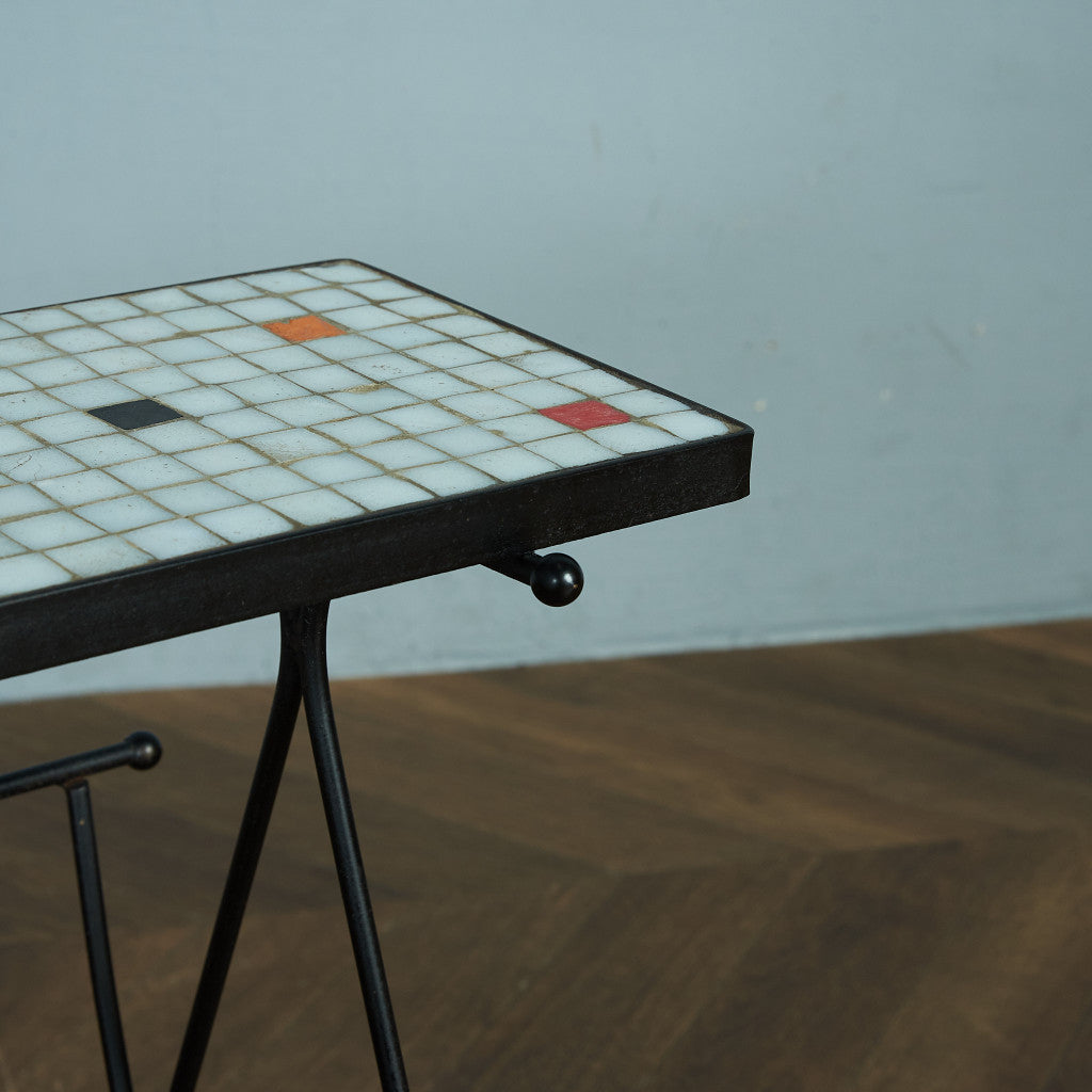 Belgian vintage tile top magazine rack #81782