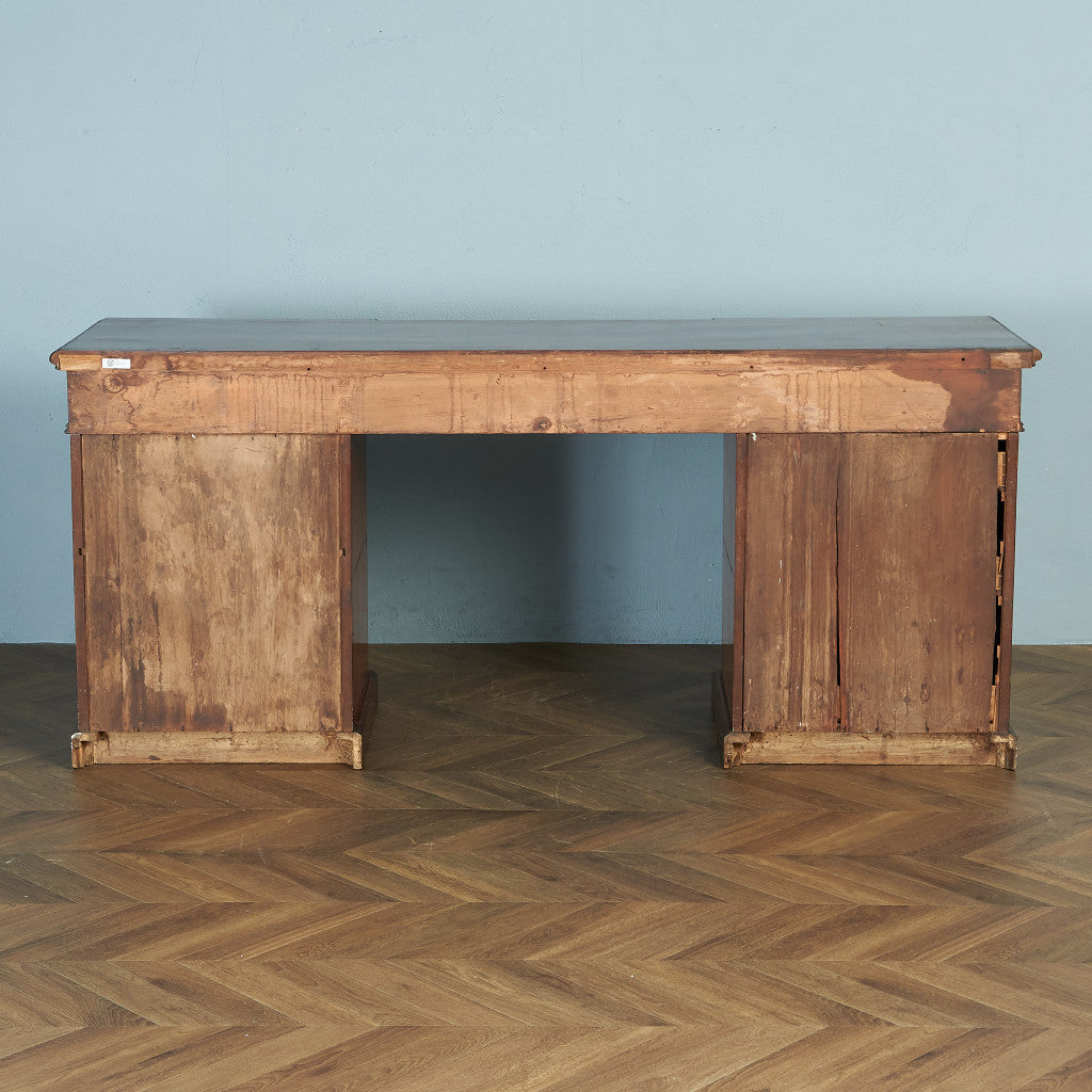 British classic walnut double-sided desk #81816