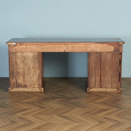 British classic walnut double-sided desk #81816