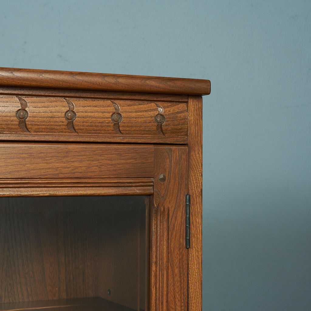 ERCOL Old Colonial MURAL Glass Bookcase #80464