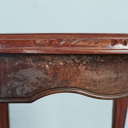 英国クラシック ガラストップ ネストテーブル