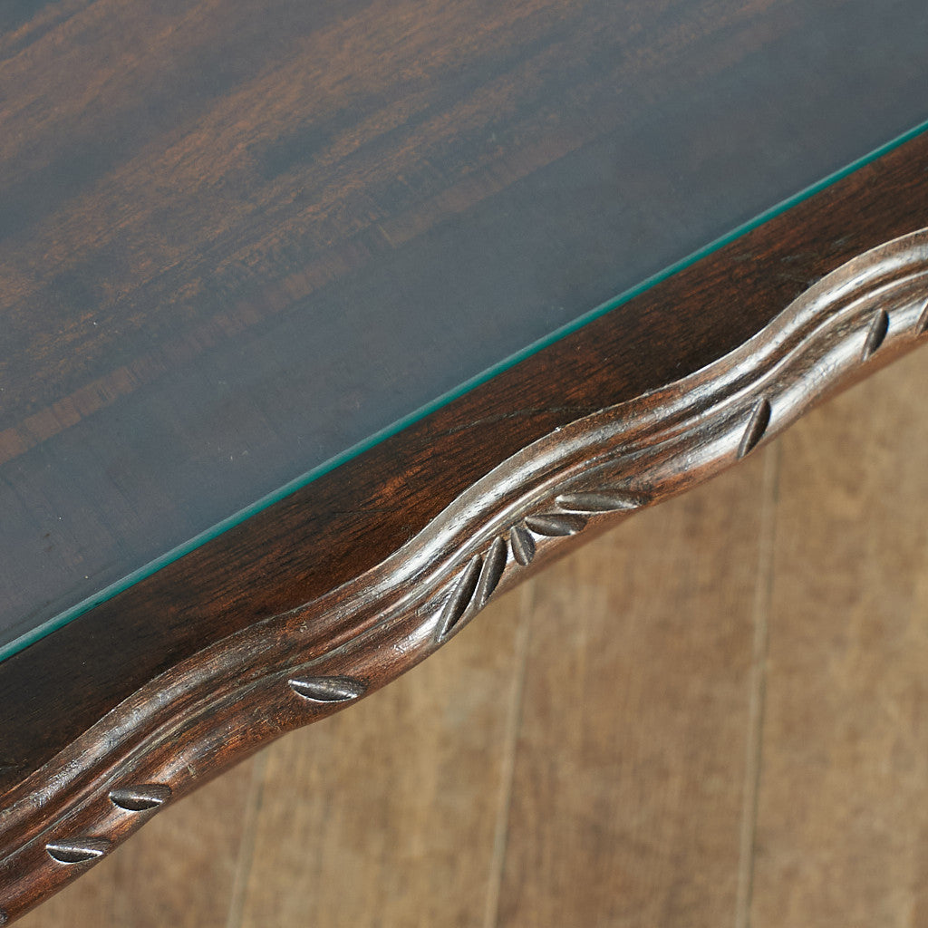 British classic glass top center table #78230