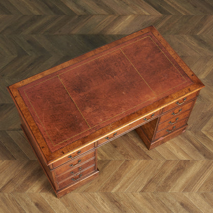 British classic walnut double-sided desk #81874
