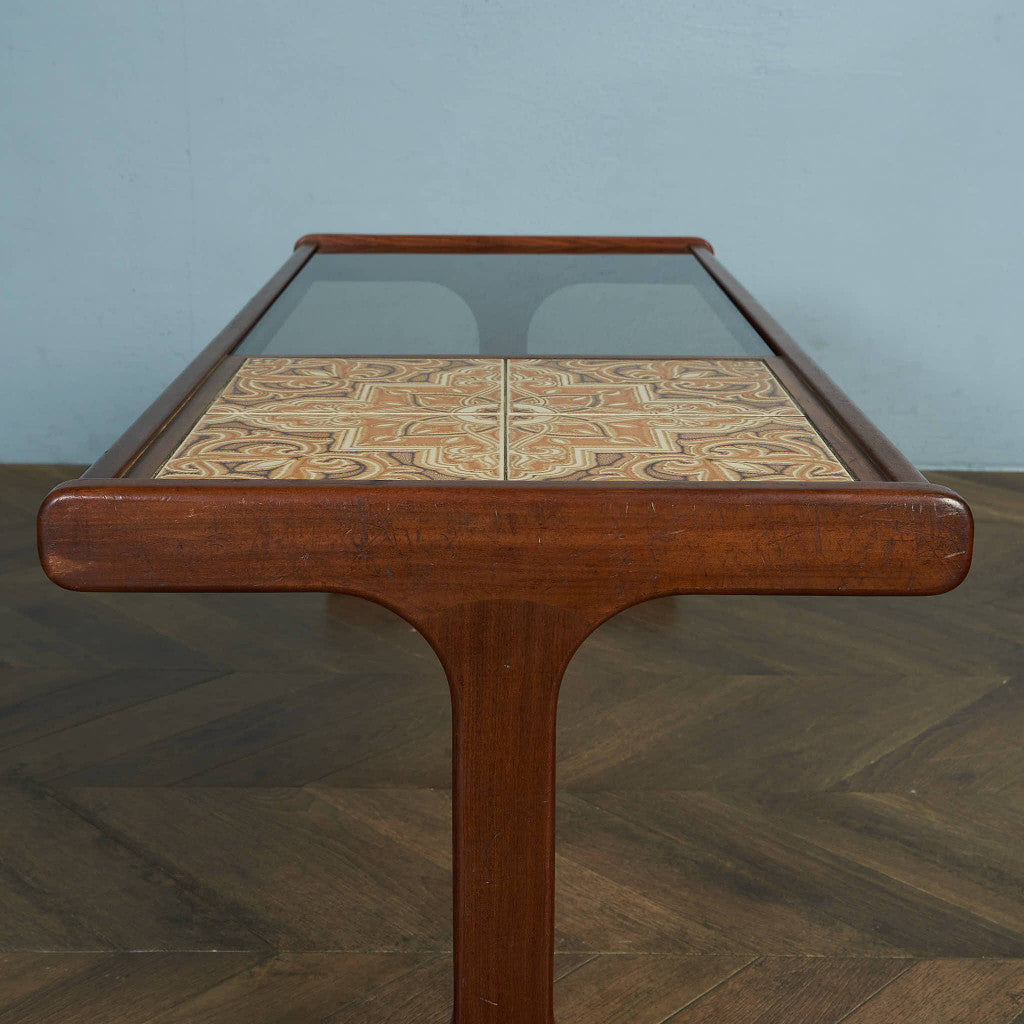 G-PLAN Vintage Tile &amp; Glass Top Coffee Table / Center Table #83684