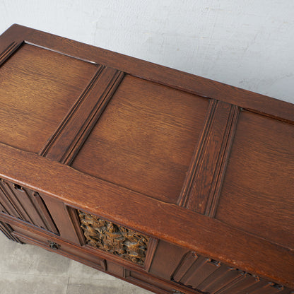 [67252] British classic oak blanket box