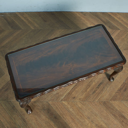 British classic glass top center table #78230