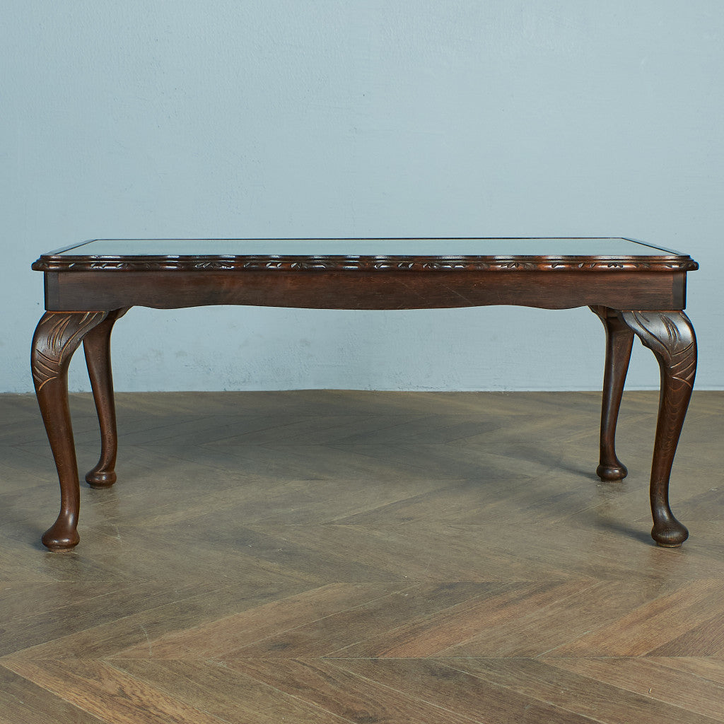 British classic glass top center table #78230
