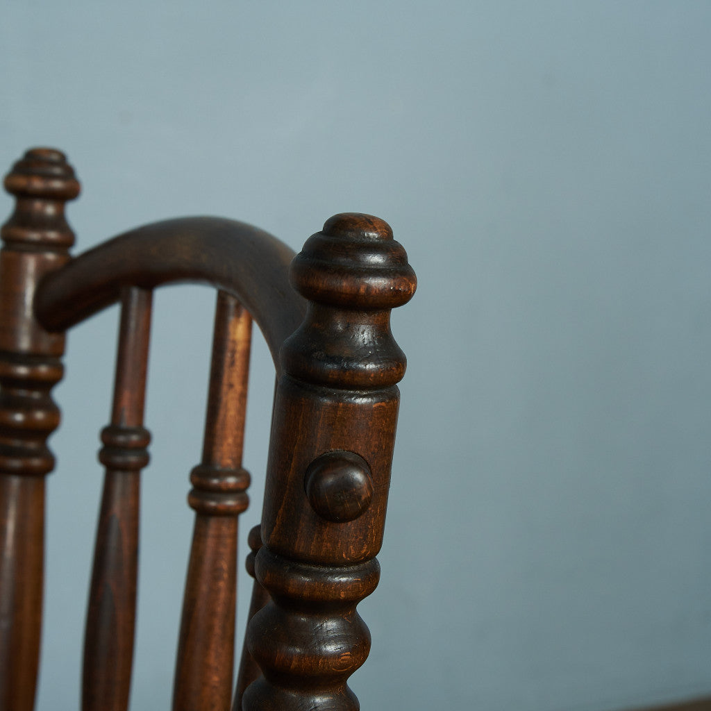Antique British rattan side chair #81788