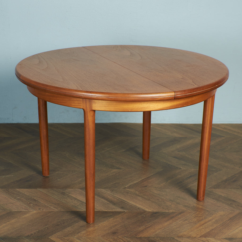 British vintage extension round dining table #79607