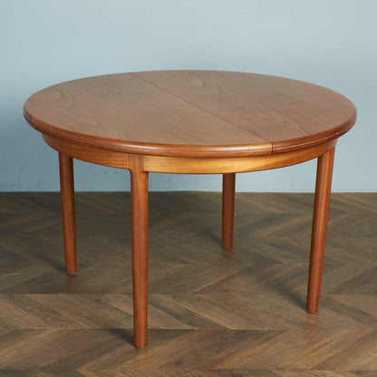 British vintage extension round dining table #79607