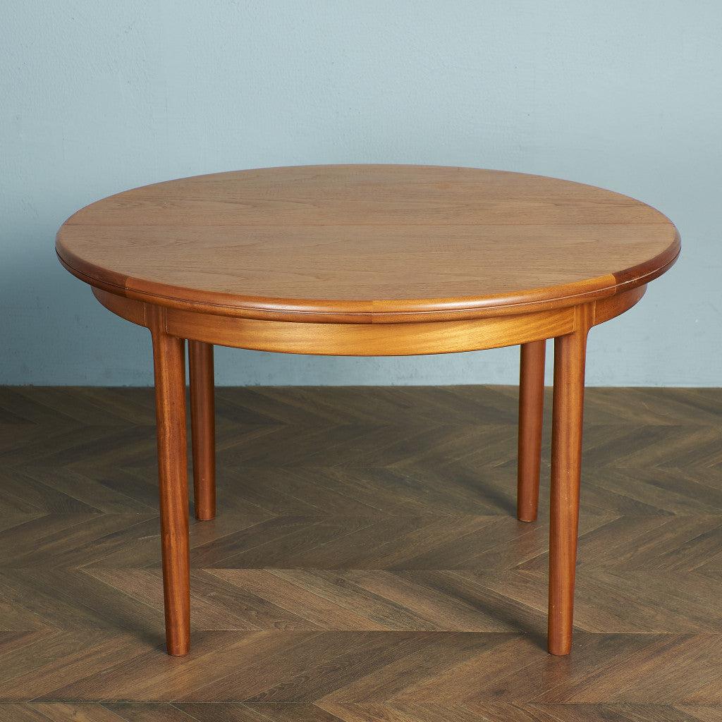 British vintage extension round dining table #79607