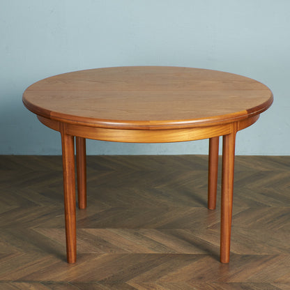 British vintage extension round dining table #79607