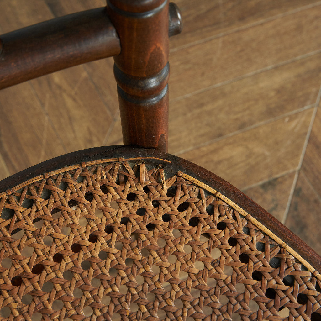 Antique British rattan side chair #81788