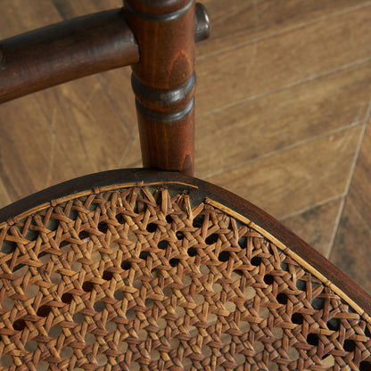 Antique British rattan side chair #81788